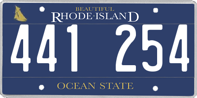 RI license plate 441254