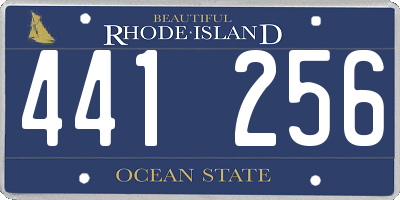 RI license plate 441256