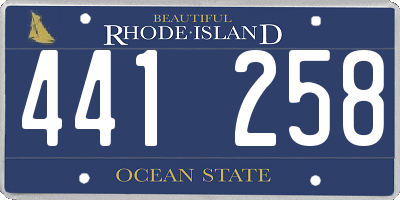 RI license plate 441258