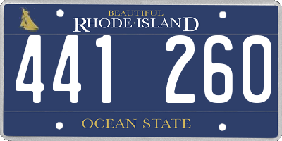 RI license plate 441260