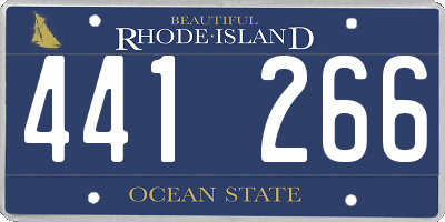 RI license plate 441266