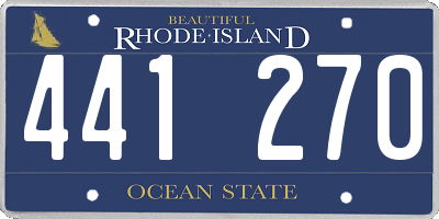 RI license plate 441270
