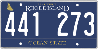 RI license plate 441273