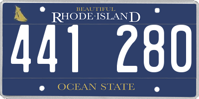 RI license plate 441280
