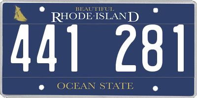 RI license plate 441281