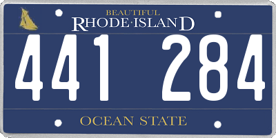 RI license plate 441284