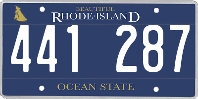 RI license plate 441287