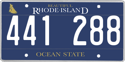 RI license plate 441288
