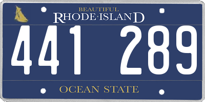 RI license plate 441289