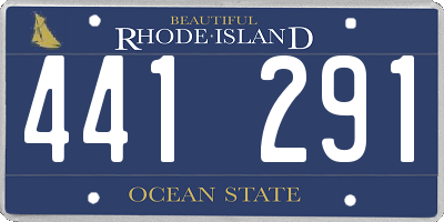 RI license plate 441291