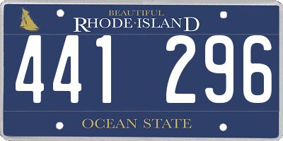 RI license plate 441296