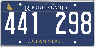 RI license plate 441298