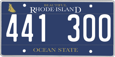 RI license plate 441300