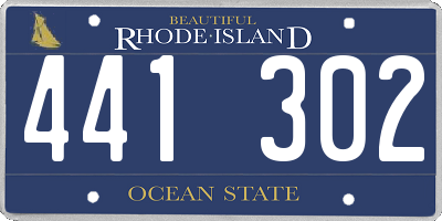 RI license plate 441302