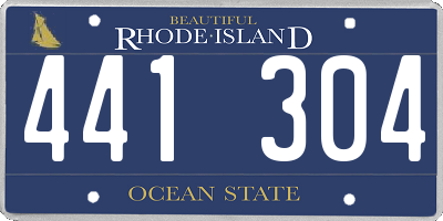 RI license plate 441304