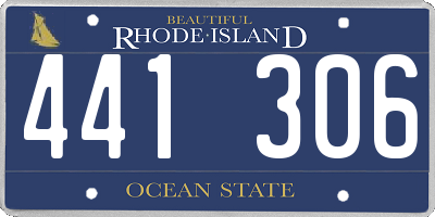 RI license plate 441306
