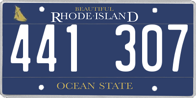 RI license plate 441307
