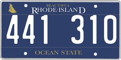 RI license plate 441310