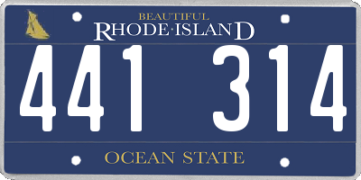 RI license plate 441314