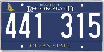 RI license plate 441315