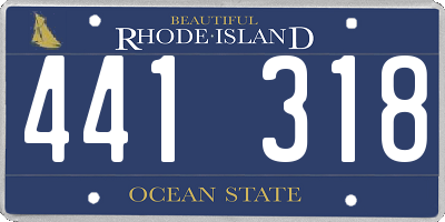 RI license plate 441318