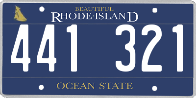 RI license plate 441321