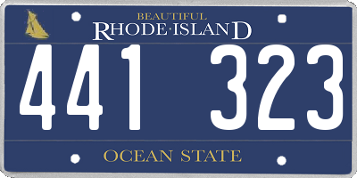 RI license plate 441323