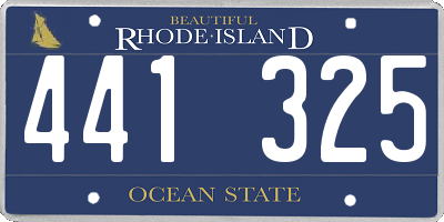 RI license plate 441325