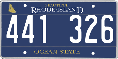 RI license plate 441326