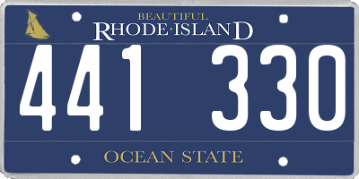 RI license plate 441330