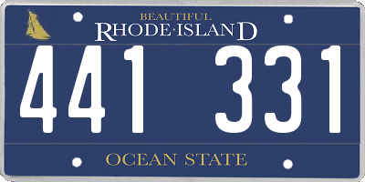RI license plate 441331