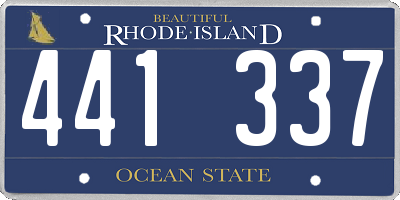 RI license plate 441337