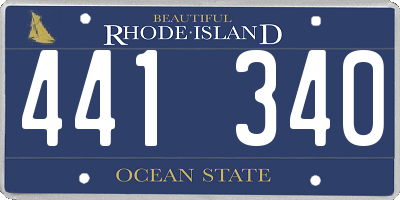 RI license plate 441340