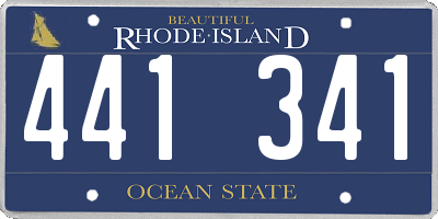 RI license plate 441341