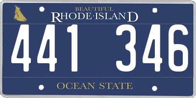 RI license plate 441346