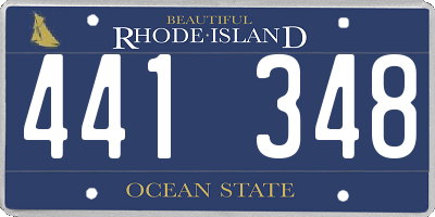 RI license plate 441348