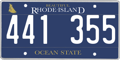 RI license plate 441355