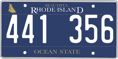 RI license plate 441356