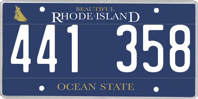 RI license plate 441358