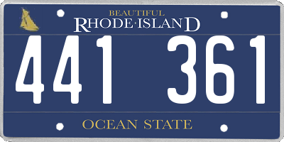 RI license plate 441361
