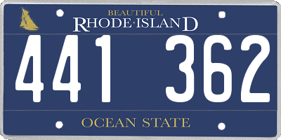 RI license plate 441362