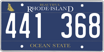 RI license plate 441368