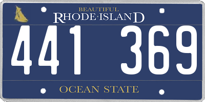 RI license plate 441369