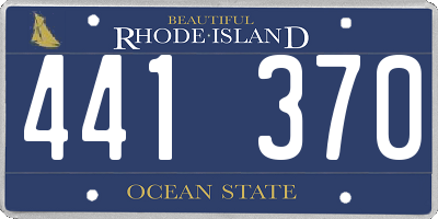 RI license plate 441370