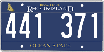 RI license plate 441371
