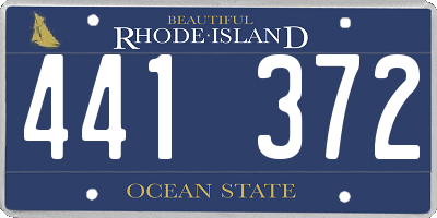 RI license plate 441372