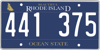 RI license plate 441375