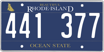 RI license plate 441377