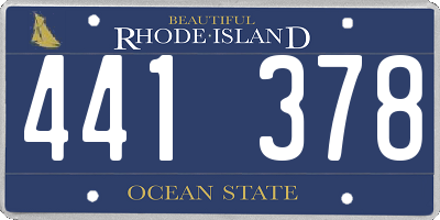 RI license plate 441378