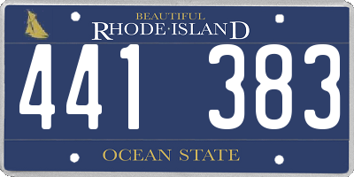 RI license plate 441383